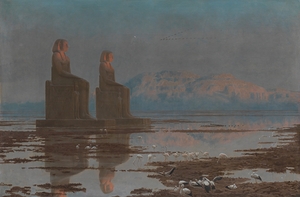 The Nile in Flood Thebes by Jean Léon Gérôme [1824–1904]